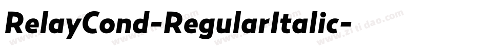 RelayCond-RegularItalic字体转换