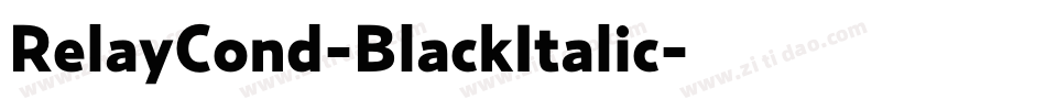 RelayCond-BlackItalic字体转换
