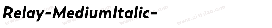 Relay-MediumItalic字体转换