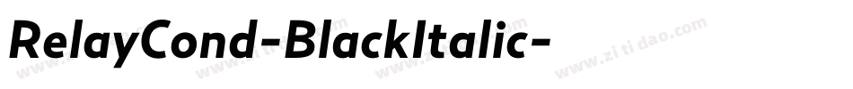 RelayCond-BlackItalic字体转换