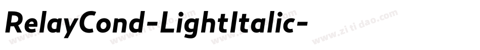 RelayCond-LightItalic字体转换
