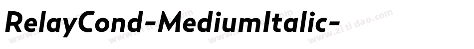 RelayCond-MediumItalic字体转换