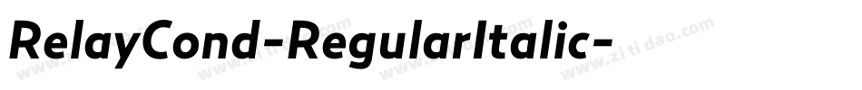 RelayCond-RegularItalic字体转换