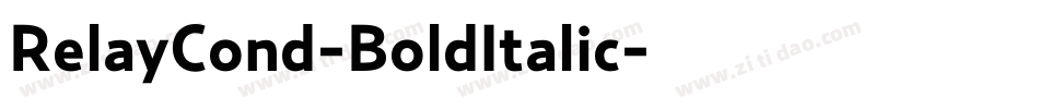 RelayCond-BoldItalic字体转换