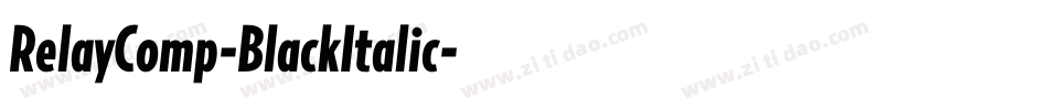 RelayComp-BlackItalic字体转换