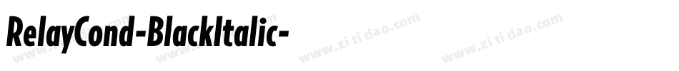 RelayCond-BlackItalic字体转换