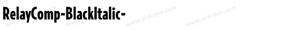 RelayComp-BlackItalic字体转换