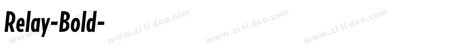 Relay-Bold字体转换