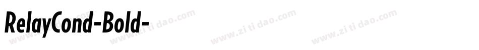 RelayCond-Bold字体转换
