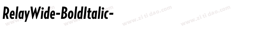 RelayWide-BoldItalic字体转换