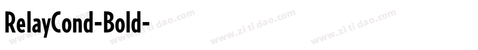 RelayCond-Bold字体转换