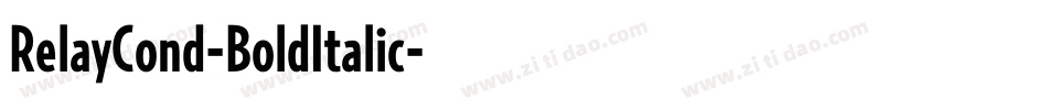 RelayCond-BoldItalic字体转换