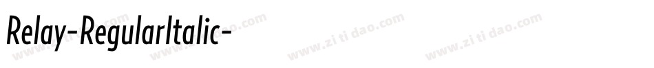 Relay-RegularItalic字体转换