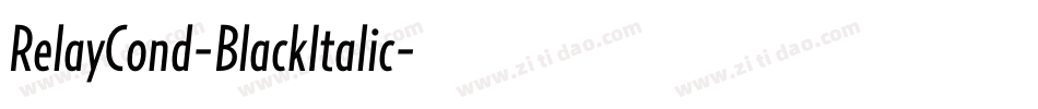 RelayCond-BlackItalic字体转换
