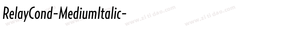 RelayCond-MediumItalic字体转换
