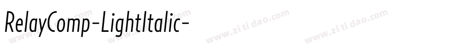 RelayComp-LightItalic字体转换