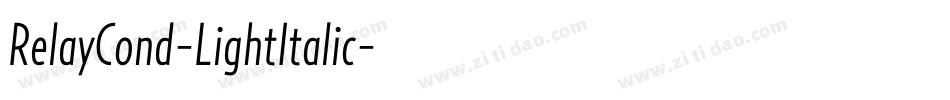 RelayCond-LightItalic字体转换