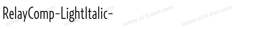 RelayComp-LightItalic字体转换