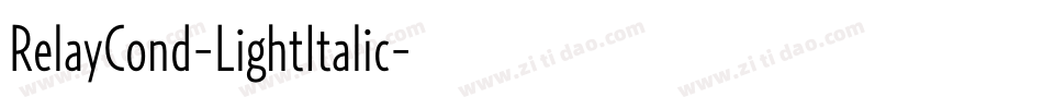 RelayCond-LightItalic字体转换