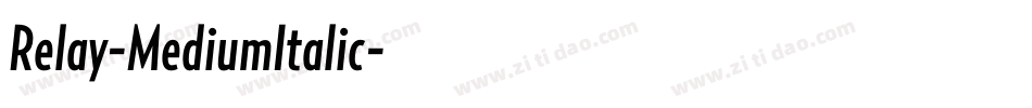 Relay-MediumItalic字体转换