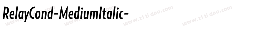RelayCond-MediumItalic字体转换