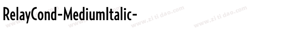 RelayCond-MediumItalic字体转换