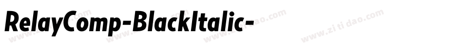 RelayComp-BlackItalic字体转换