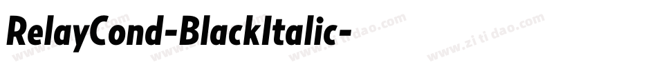 RelayCond-BlackItalic字体转换