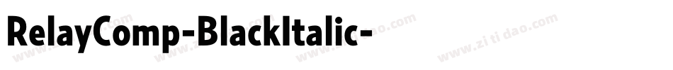 RelayComp-BlackItalic字体转换