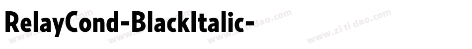 RelayCond-BlackItalic字体转换