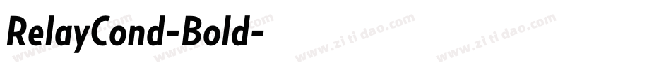 RelayCond-Bold字体转换
