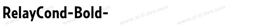RelayCond-Bold字体转换