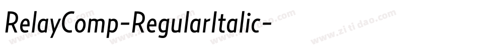 RelayComp-RegularItalic字体转换
