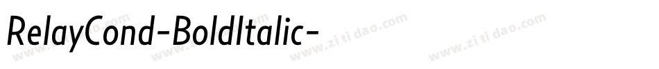 RelayCond-BoldItalic字体转换