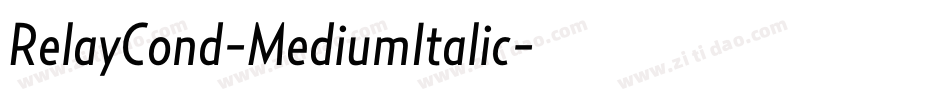 RelayCond-MediumItalic字体转换
