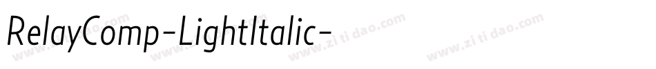 RelayComp-LightItalic字体转换
