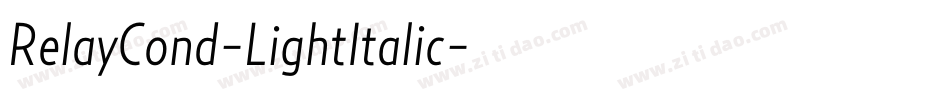 RelayCond-LightItalic字体转换