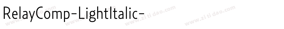 RelayComp-LightItalic字体转换