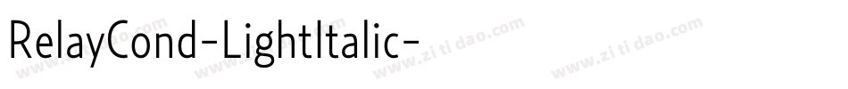 RelayCond-LightItalic字体转换