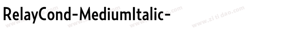RelayCond-MediumItalic字体转换