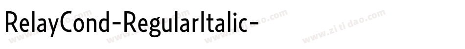 RelayCond-RegularItalic字体转换
