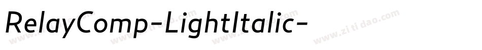 RelayComp-LightItalic字体转换