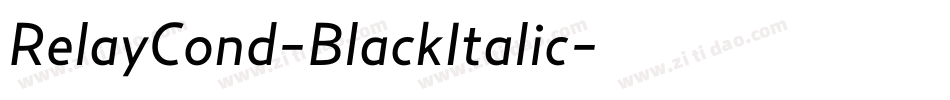 RelayCond-BlackItalic字体转换