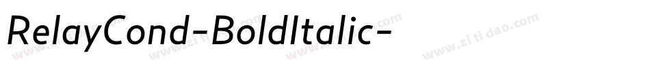 RelayCond-BoldItalic字体转换