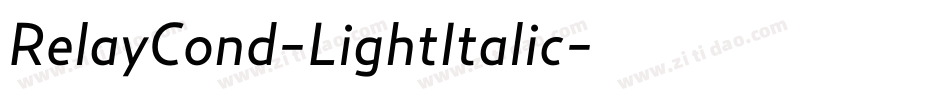 RelayCond-LightItalic字体转换
