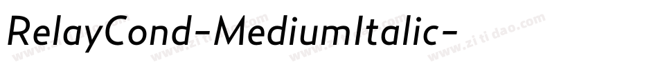 RelayCond-MediumItalic字体转换
