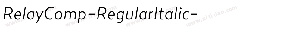 RelayComp-RegularItalic字体转换