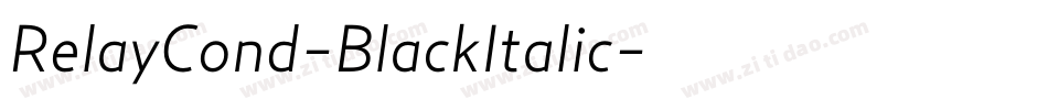 RelayCond-BlackItalic字体转换