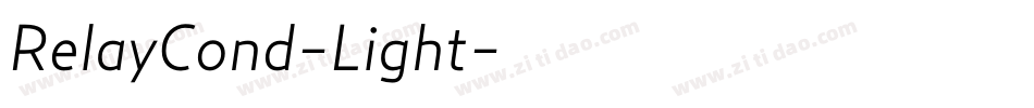 RelayCond-Light字体转换