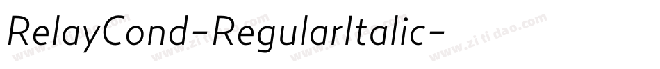 RelayCond-RegularItalic字体转换